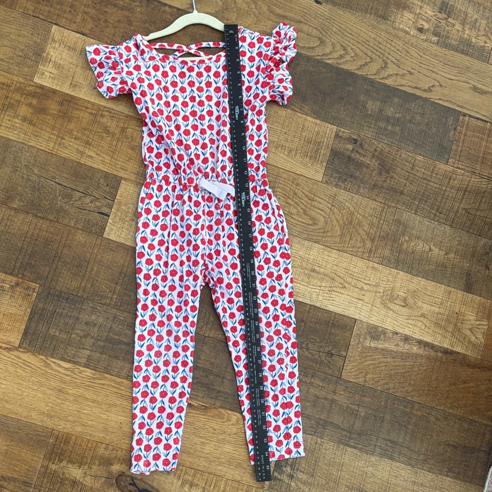Tea Collection Floral Jumpsuit size 5